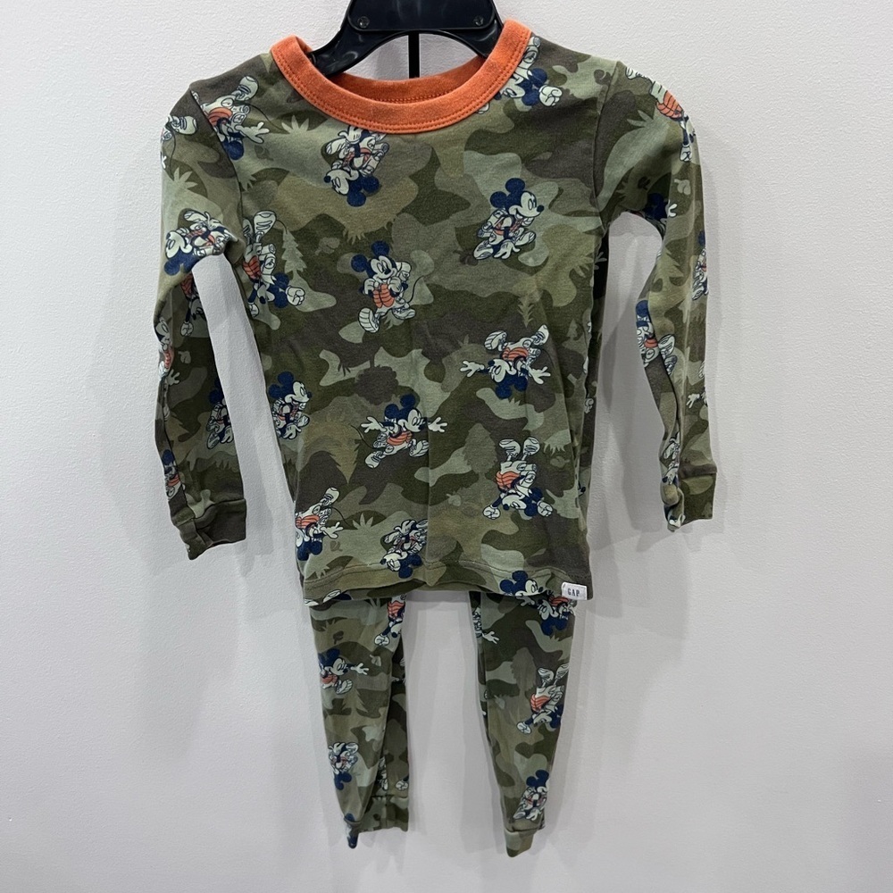 The Gap x Disney Camouflage Mickey Mouse Camping Pajama Set